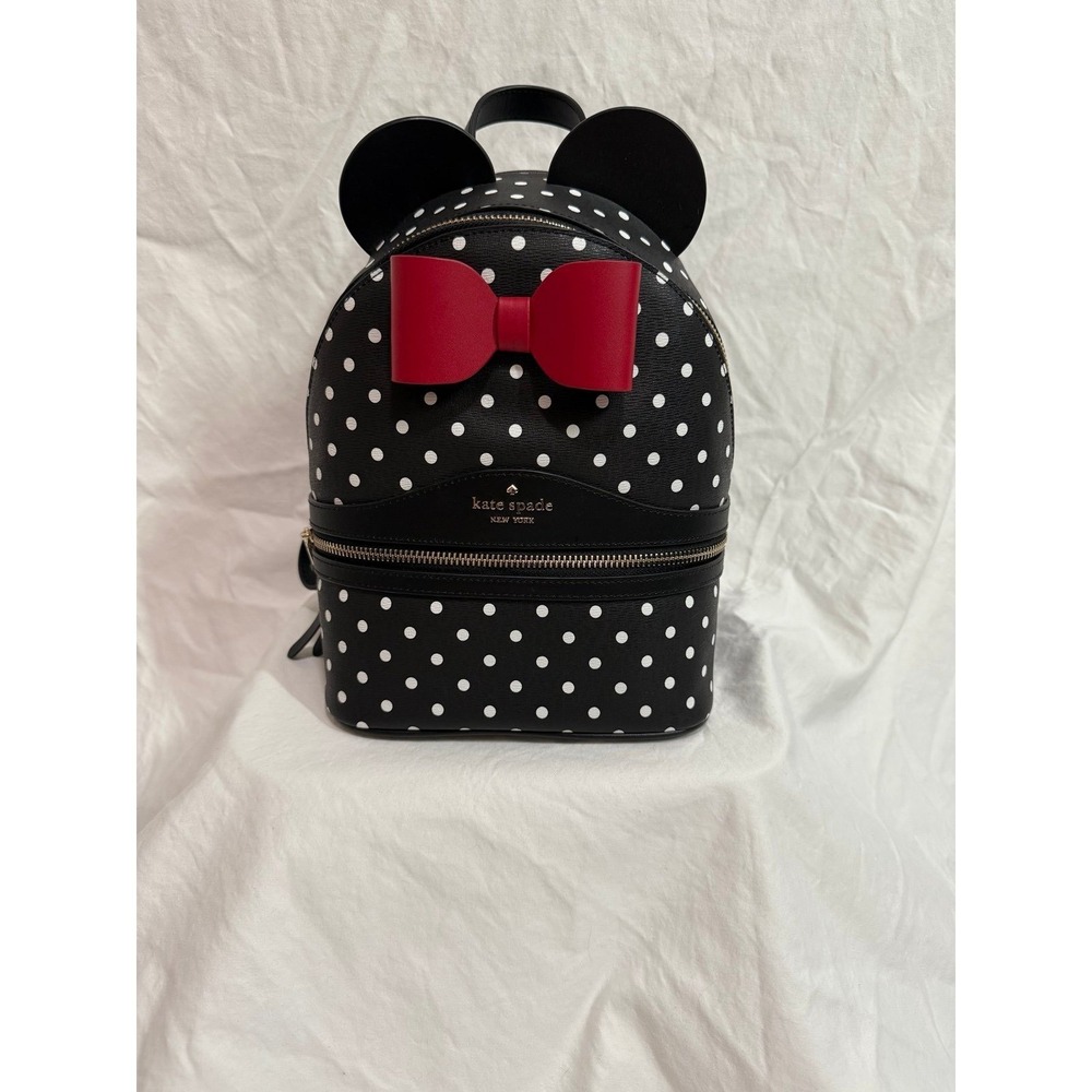 Kate Spade x Disney Minnie Mouse Polka Dot Mini Backpack Red Bow